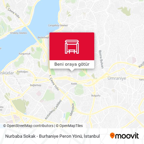 Nurbaba Sokak - Burhaniye Peron Yönü harita
