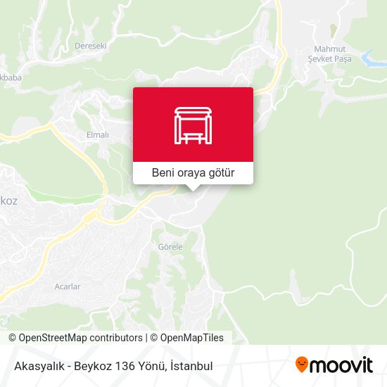 Akasyalık - Beykoz 136 Yönü harita
