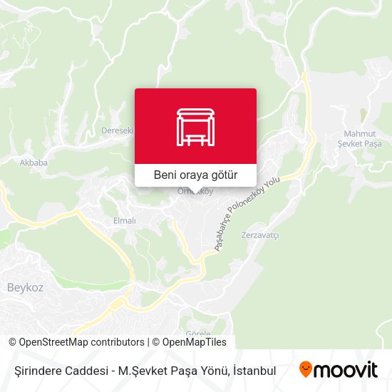 Şirindere Caddesi - M.Şevket Paşa Yönü harita