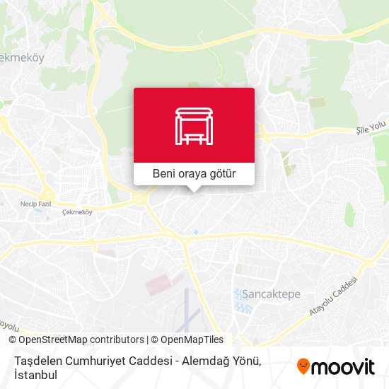 Taşdelen Cumhuriyet Caddesi - Alemdağ Yönü harita