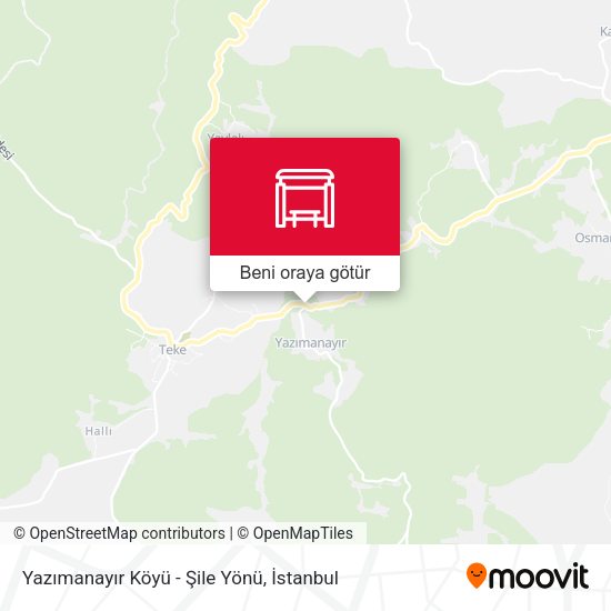 Yazımanayır Köyü - Şile Yönü harita
