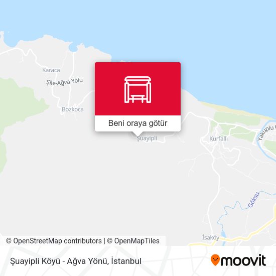 Şuayipli Köyü - Ağva Yönü harita