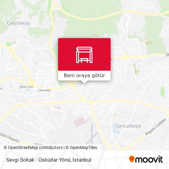 Sevgi Sokak - Üsküdar Yönü harita