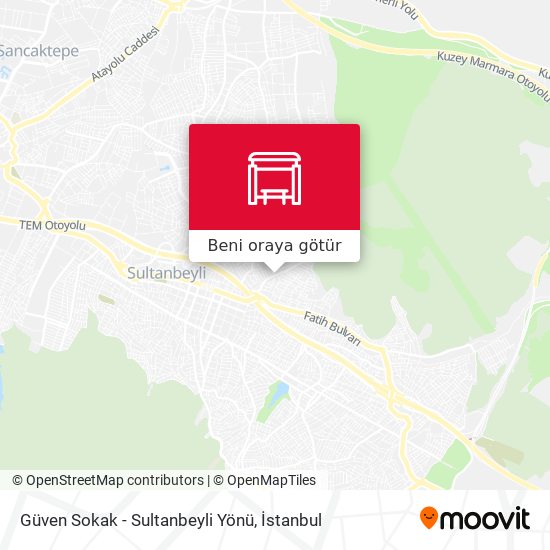 Güven Sokak - Sultanbeyli Yönü harita