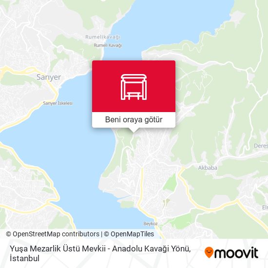 Yuşa Mezarlik Üstü Mevkii - Anadolu Kavaği Yönü harita