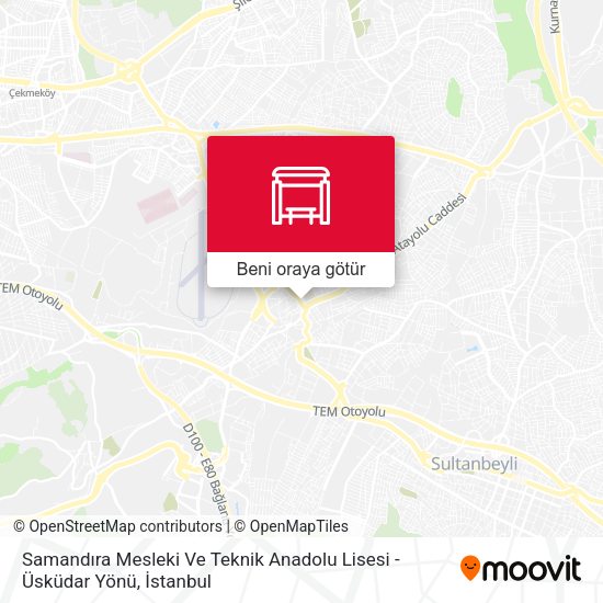 Samandıra Mesleki Ve Teknik Anadolu Lisesi - Üsküdar Yönü harita