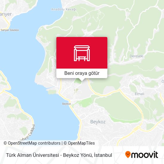 Türk Alman Üniversitesi - Beykoz Yönü harita