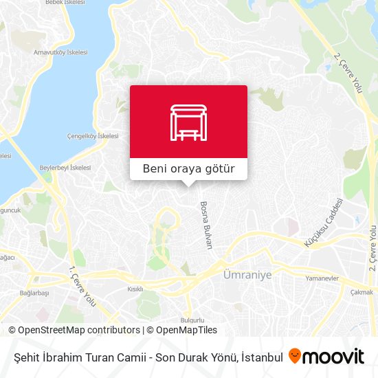Şehit İbrahim Turan Camii - Son Durak Yönü harita