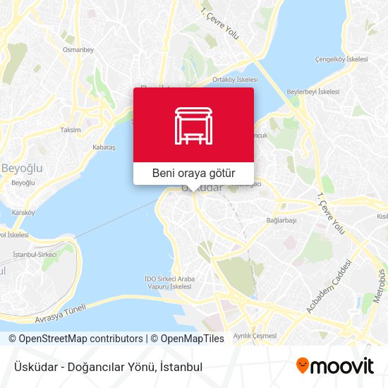 Üsküdar - Doğancılar Yönü harita