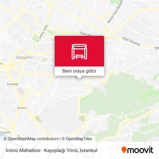 İnönü Mahallesi - Kayışdağı Yönü harita