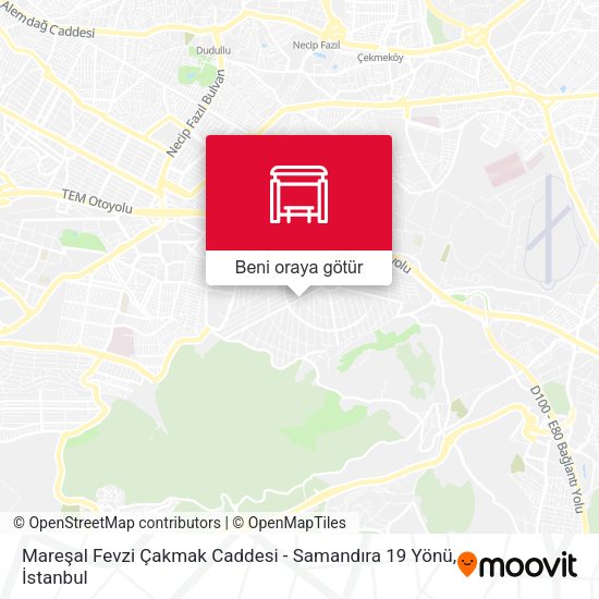 Mareşal Fevzi Çakmak Caddesi - Samandıra 19 Yönü harita