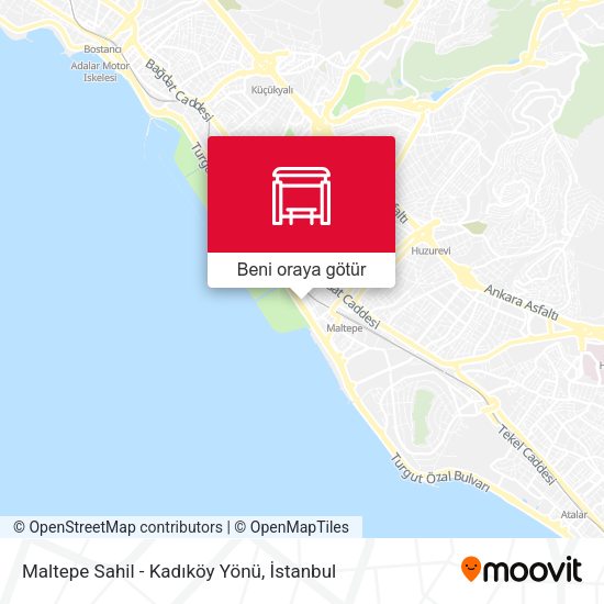 Maltepe Sahil - Kadıköy Yönü harita