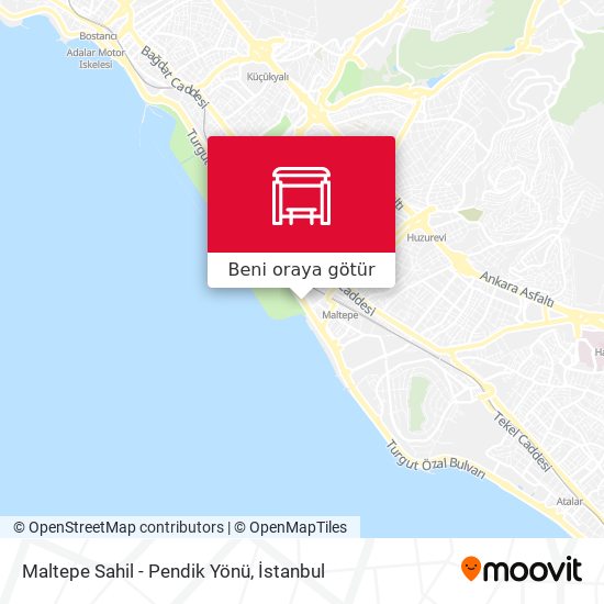 Maltepe Sahil - Pendik Yönü harita