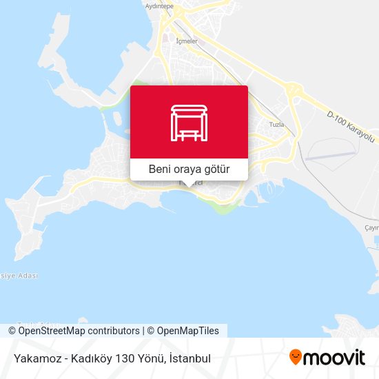 Yakamoz - Kadıköy 130 Yönü harita