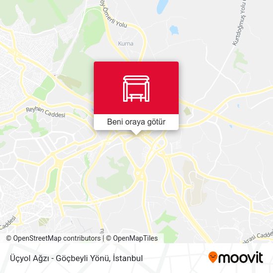 Üçyol Ağzı - Göçbeyli Yönü harita
