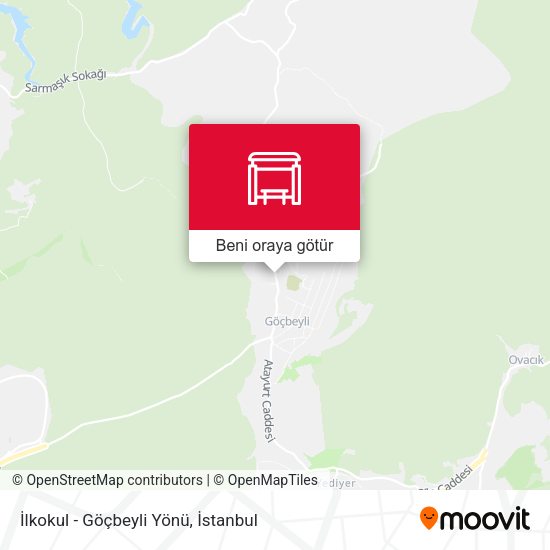 İlkokul - Göçbeyli Yönü harita