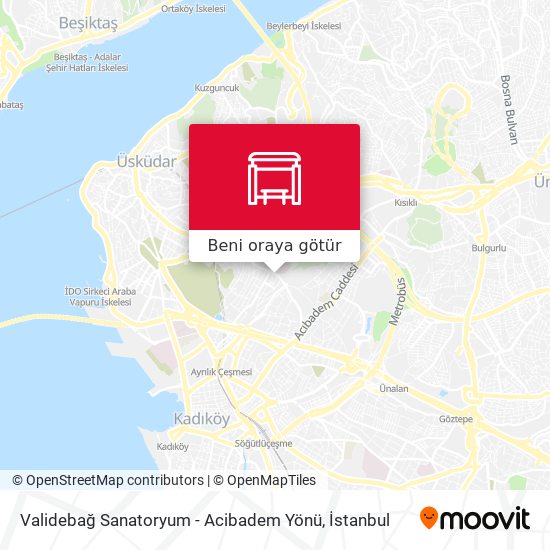 Validebağ Sanatoryum - Acibadem Yönü harita