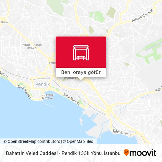 Bahattin Veled Caddesi - Pendik  133k Yönü harita