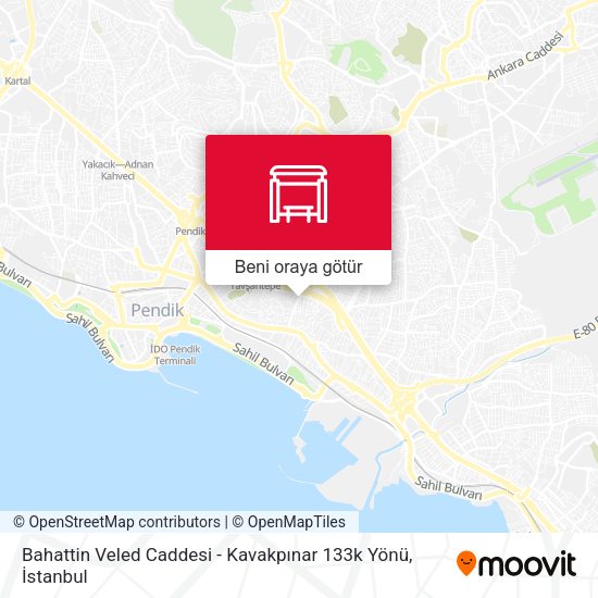 Bahattin Veled Caddesi - Kavakpinar 133k Yönü harita