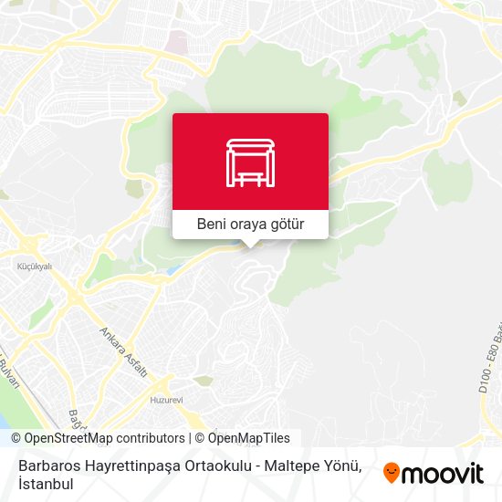 Barbaros Hayrettinpaşa Ortaokulu - Maltepe Yönü harita