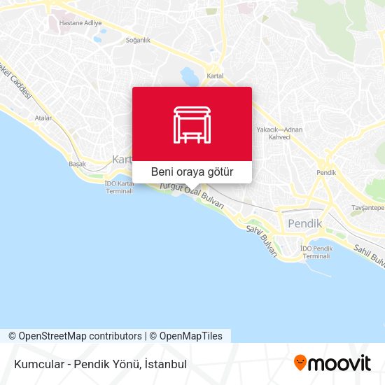Kumcular - Pendik Yönü harita