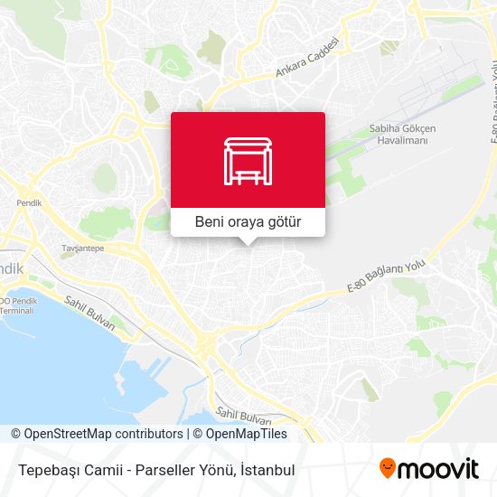 Tepebaşı Camii - Parseller Yönü harita