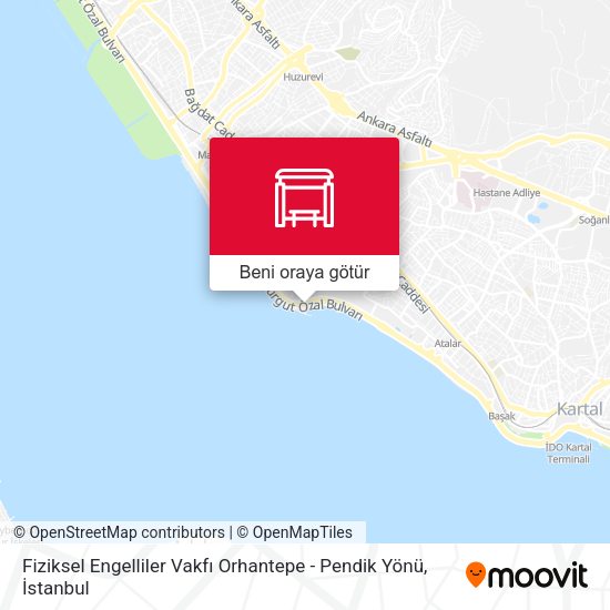Fiziksel Engelliler Vakfı Orhantepe - Pendik Yönü harita