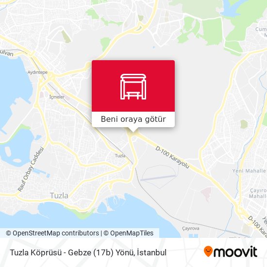 Tuzla Köprüsü - Gebze (17b) Yönü harita