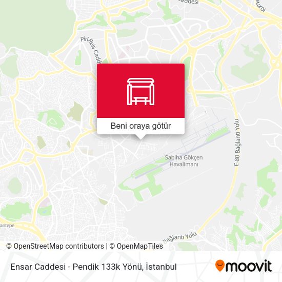 Ensar Caddesi - Pendik 133k Yönü harita