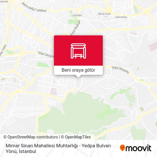 Mimar Sinan Mahallesi Muhtarlığı - Yedpa Bulvarı Yönü harita