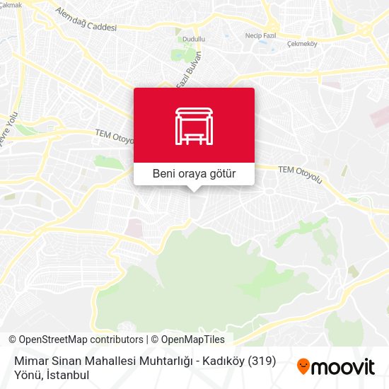 Mimar Sinan Mahallesi Muhtarlığı - Kadıköy (319) Yönü harita