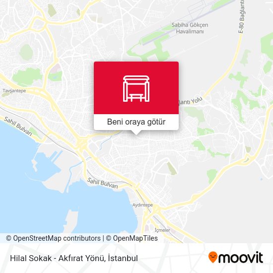 Hilal Sokak - Akfırat Yönü harita