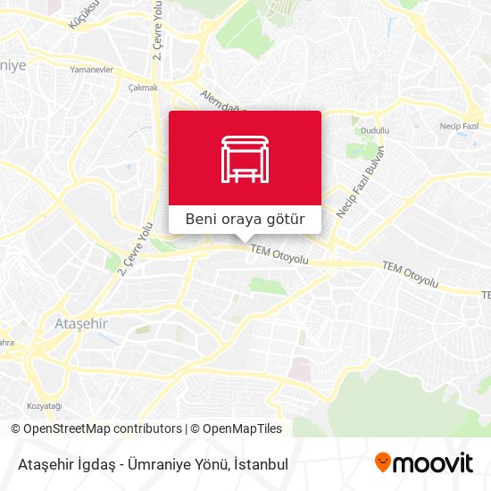 Ataşehir İgdaş - Ümraniye Yönü harita