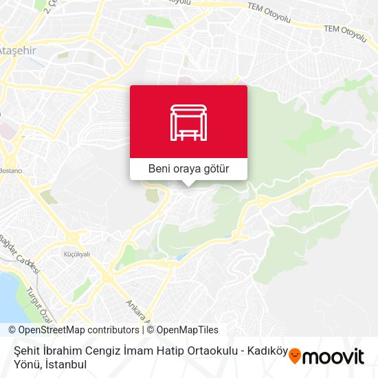 Şehit İbrahim Cengiz İmam Hatip Ortaokulu - Kadıköy Yönü harita