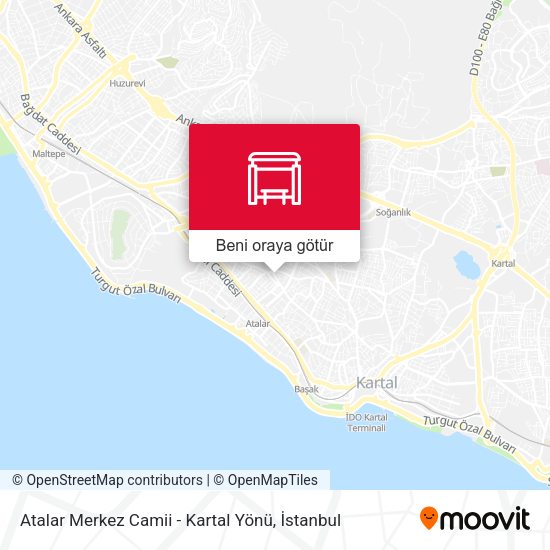 Atalar Merkez Camii - Kartal Yönü harita