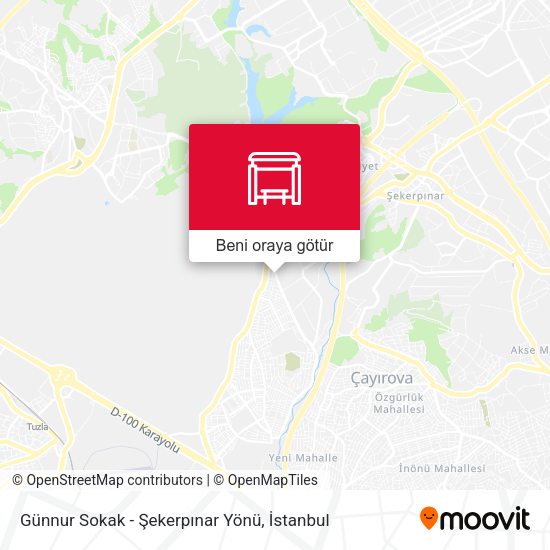 Günnur Sokak - Şekerpınar Yönü harita