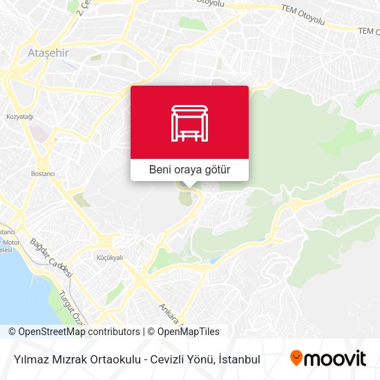 Yılmaz Mızrak Ortaokulu - Cevizli Yönü harita