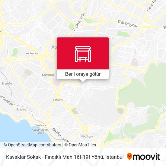 Kavaklar Sokak - Fındıklı Mah.16f-19f Yönü harita