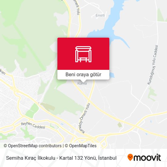 Semiha Kıraç İlkokulu - Kartal 132 Yönü harita
