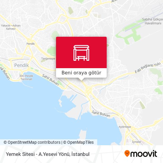 Yemek Sitesi - A.Yesevi Yönü harita