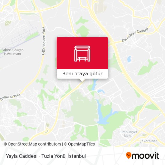 Yayla Caddesi - Tuzla Yönü harita