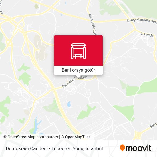 Demokrasi Caddesi - Tepeören Yönü harita