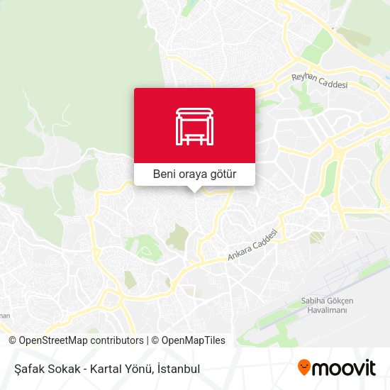 Şafak Sokak - Kartal Yönü harita