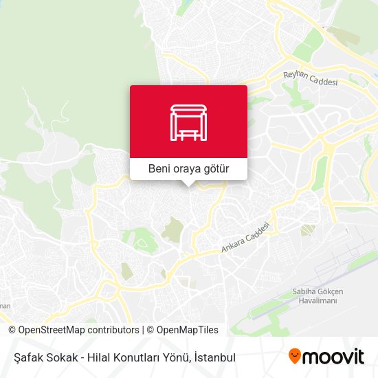 Şafak Sokak - Hilal Konutları Yönü harita