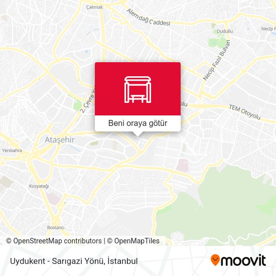 Uydukent - Sarıgazi Yönü harita