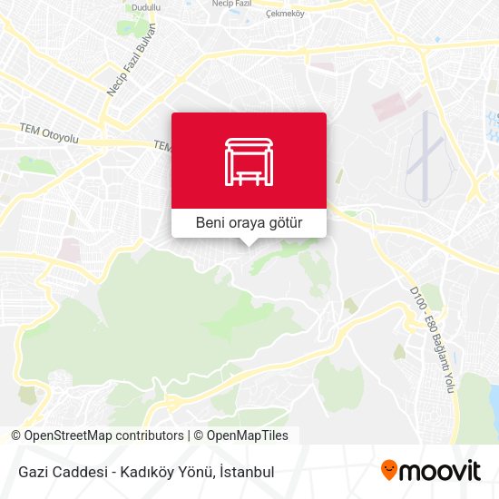 Gazi Caddesi - Kadıköy Yönü harita