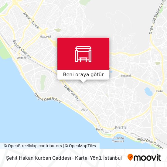 Şehit Hakan Kurban Caddesi - Kartal Yönü harita