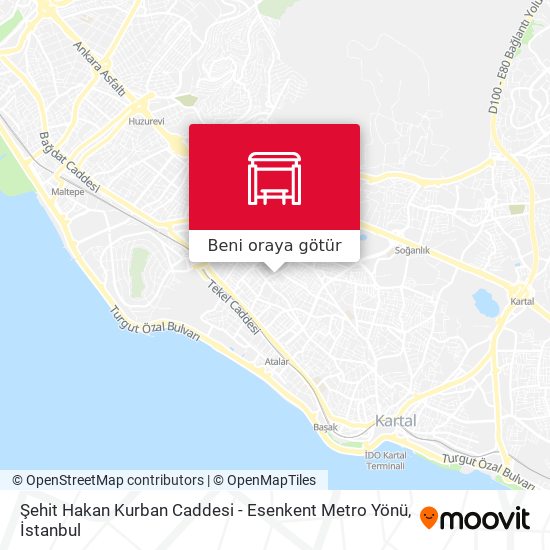 Şehit Hakan Kurban Caddesi - Esenkent Metro Yönü harita
