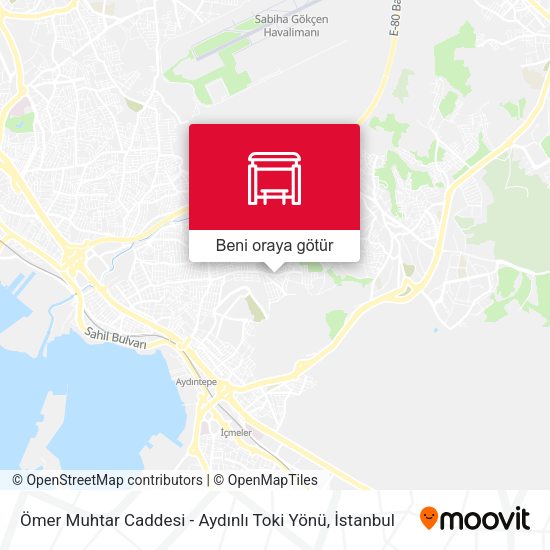 Ömer Muhtar Caddesi - Aydınlı Toki Yönü harita