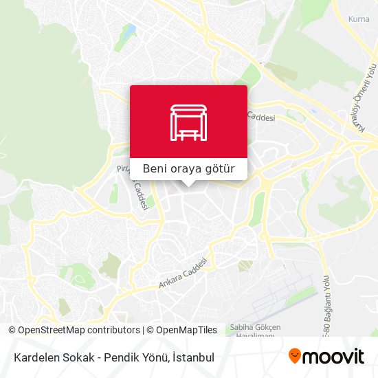 Kardelen Sokak - Pendik Yönü harita